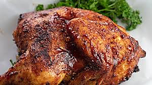 half grilled chicken