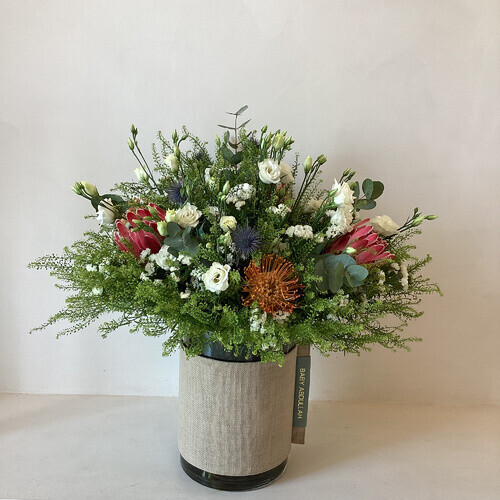 big fabric arrangement