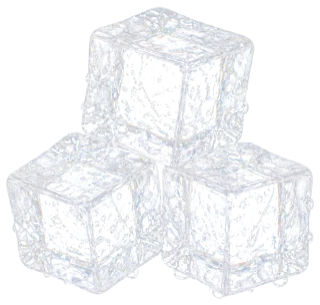 Cluster of ice cubes