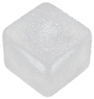 Frosted ice cube