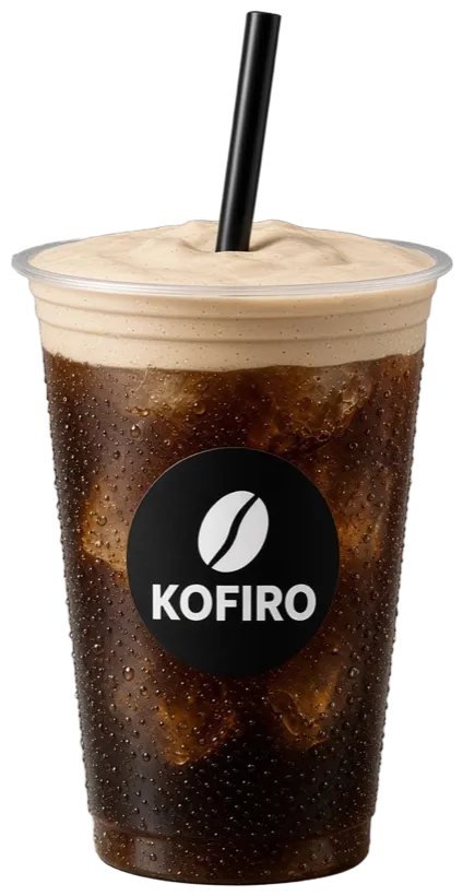 Cold foam cold brew in a KOFIRO cup