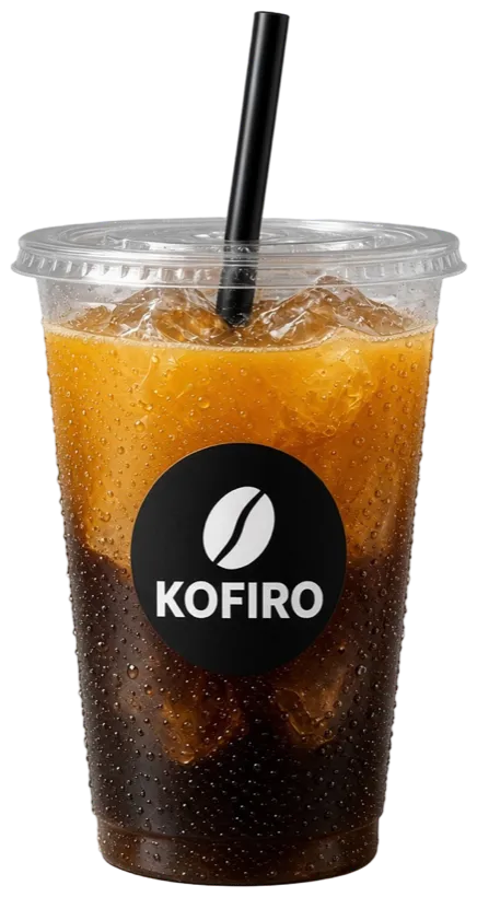 Orange iced coffee