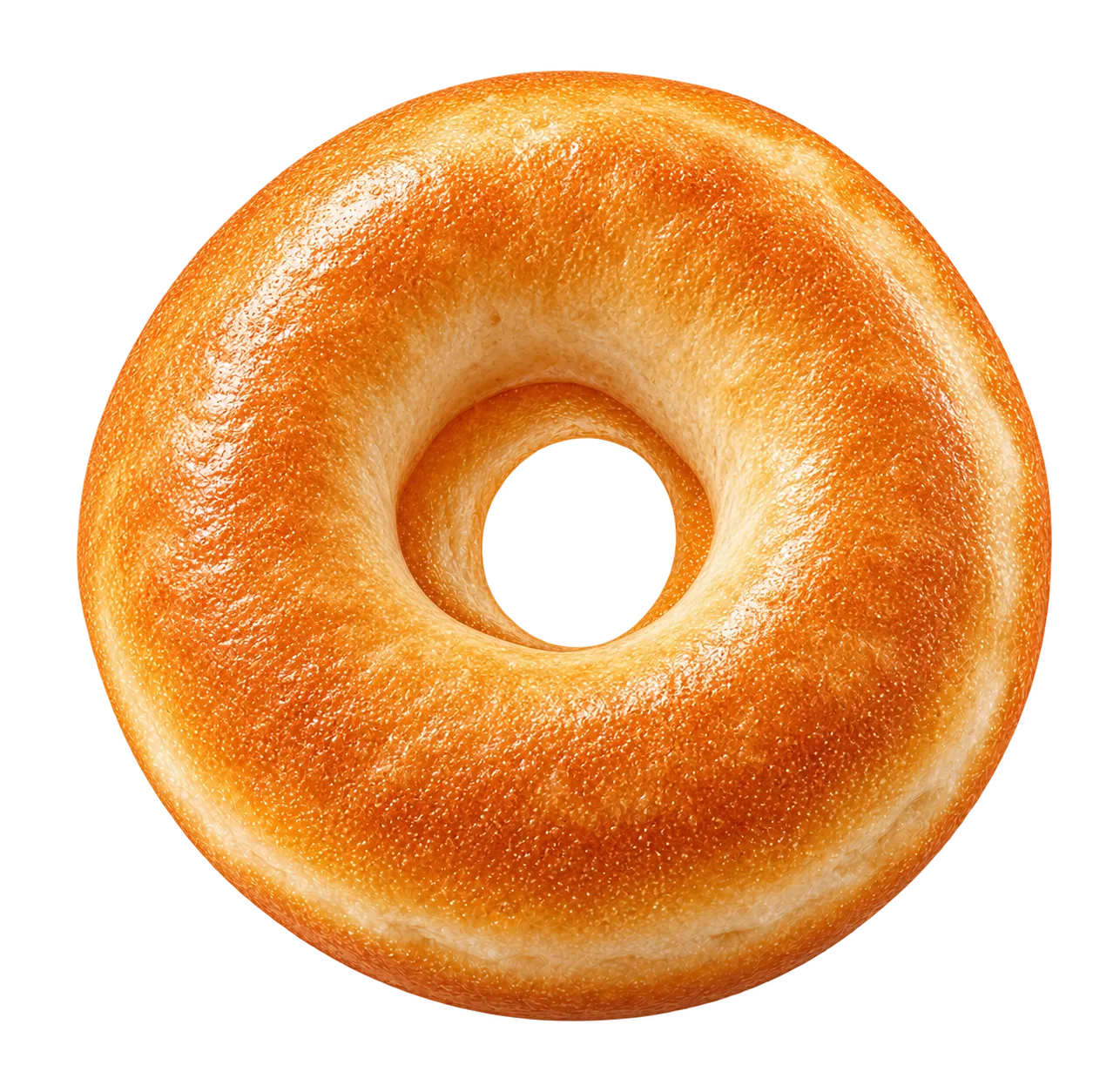 A plain golden donut