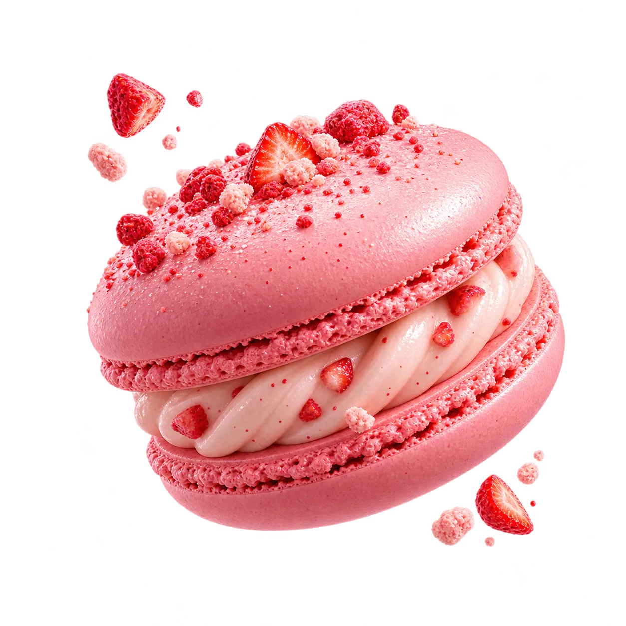 Strawberry macaron