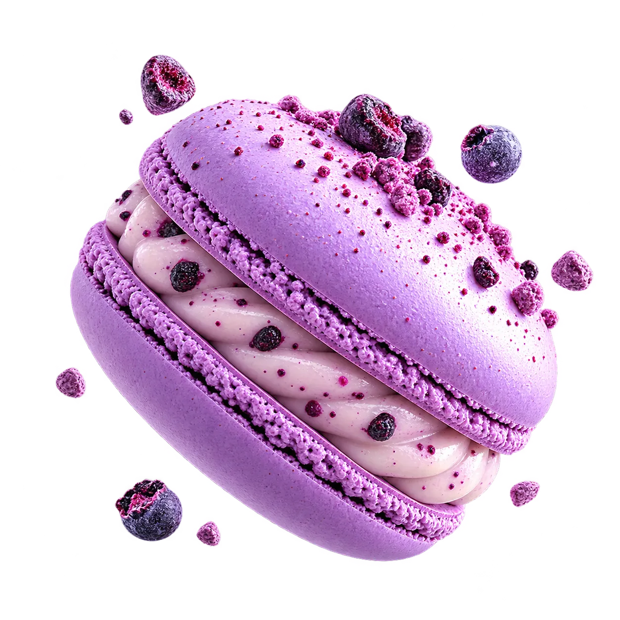 Blueberry macaron
