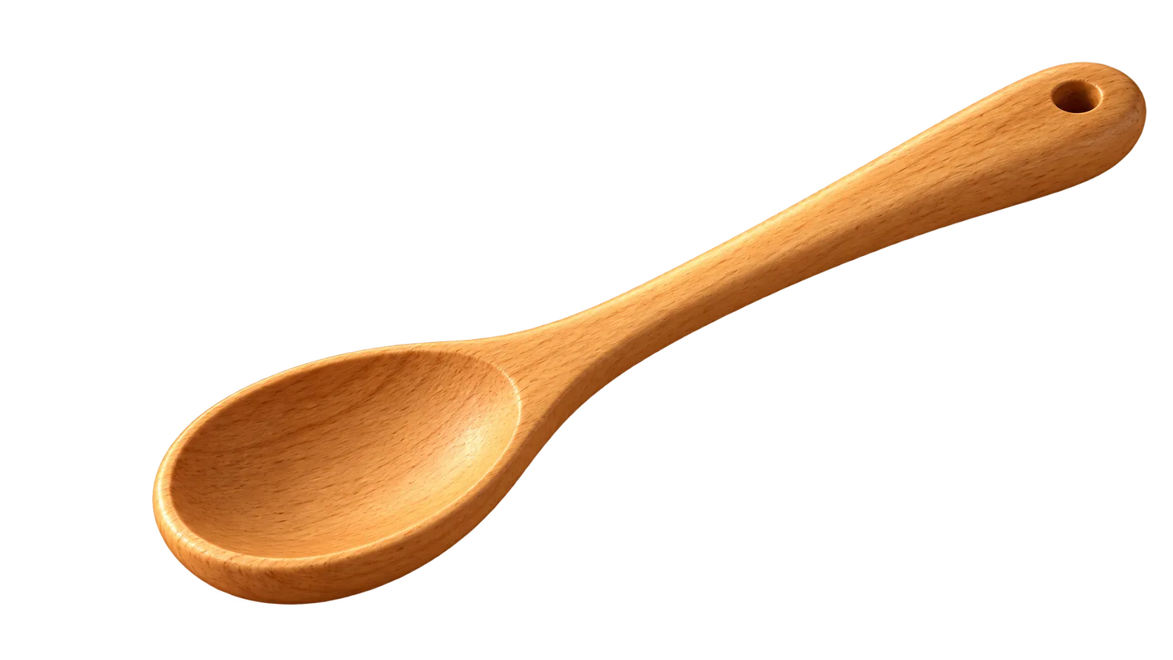 A wooden spoon stirs the dough