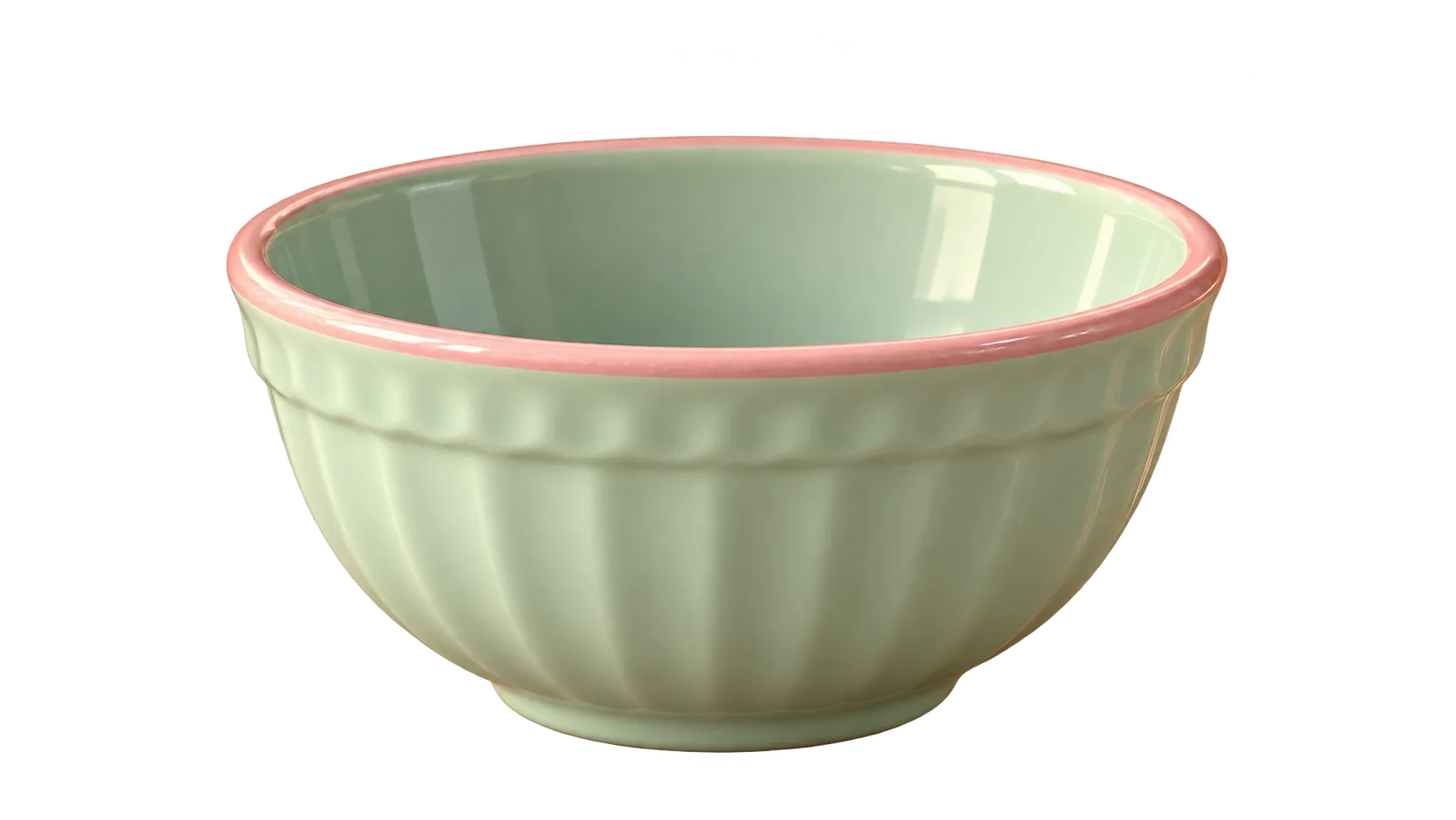 A mint mixing bowl
