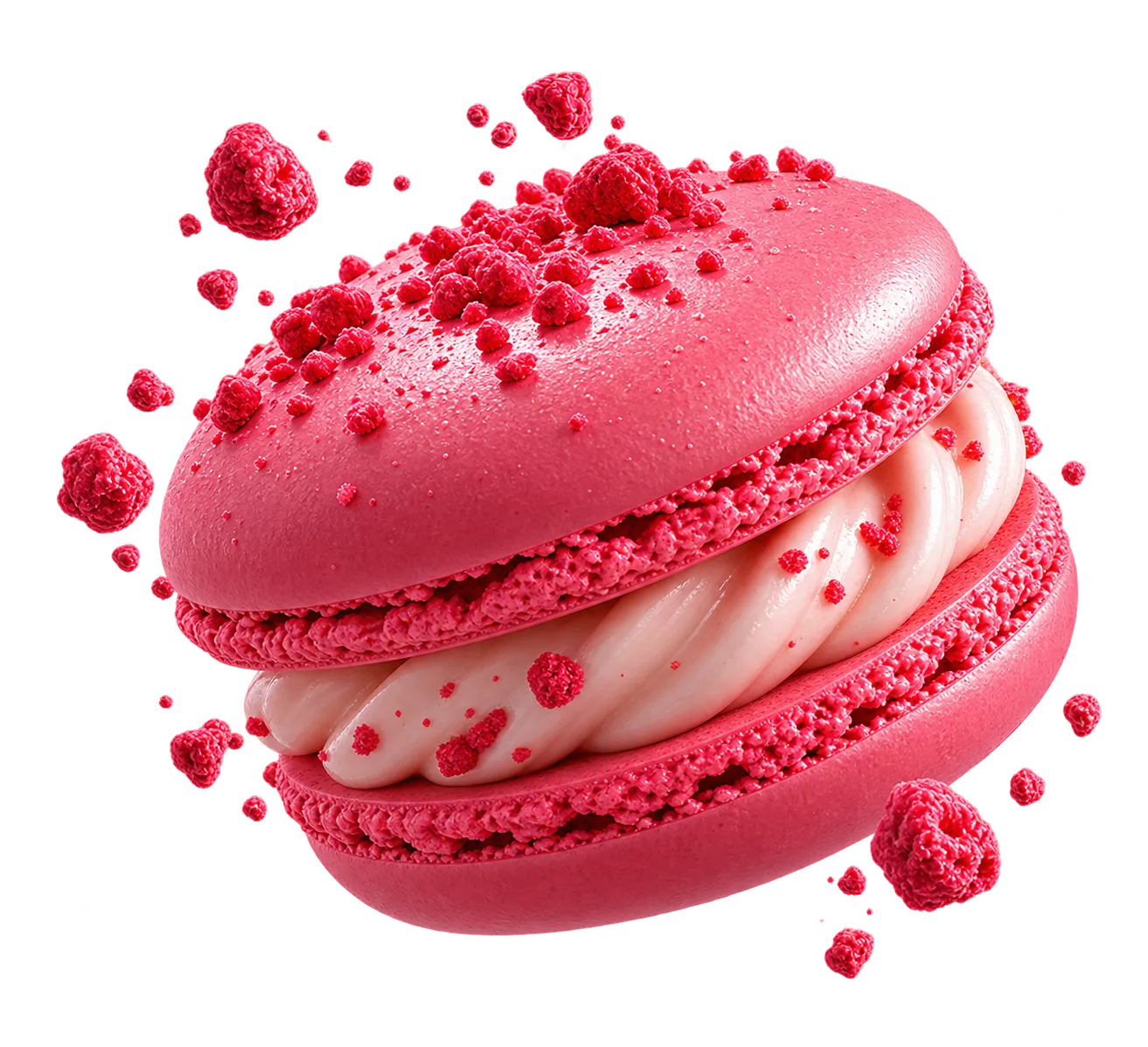 Raspberry macaron