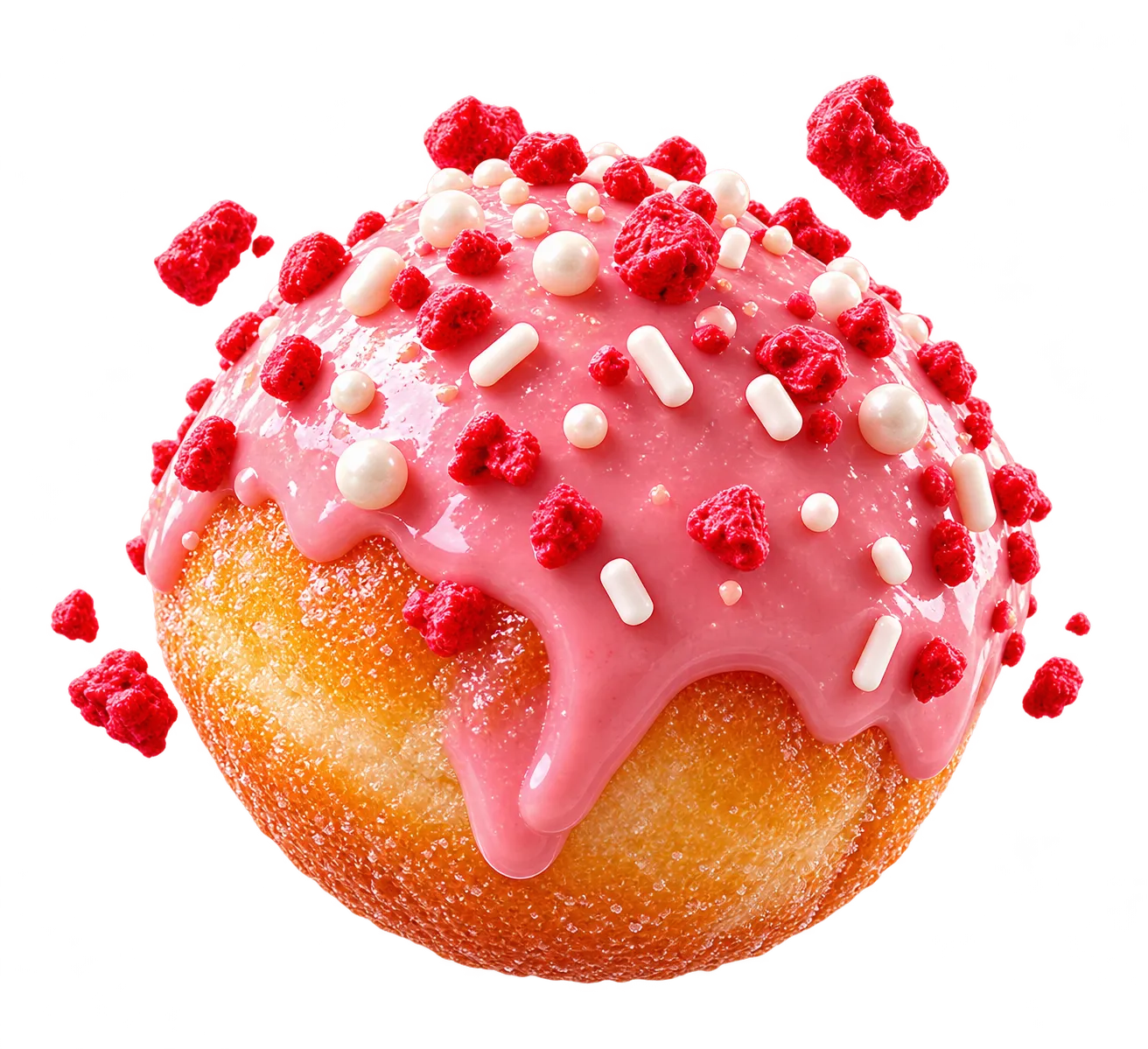 Strawberry Munch mini donut bites
